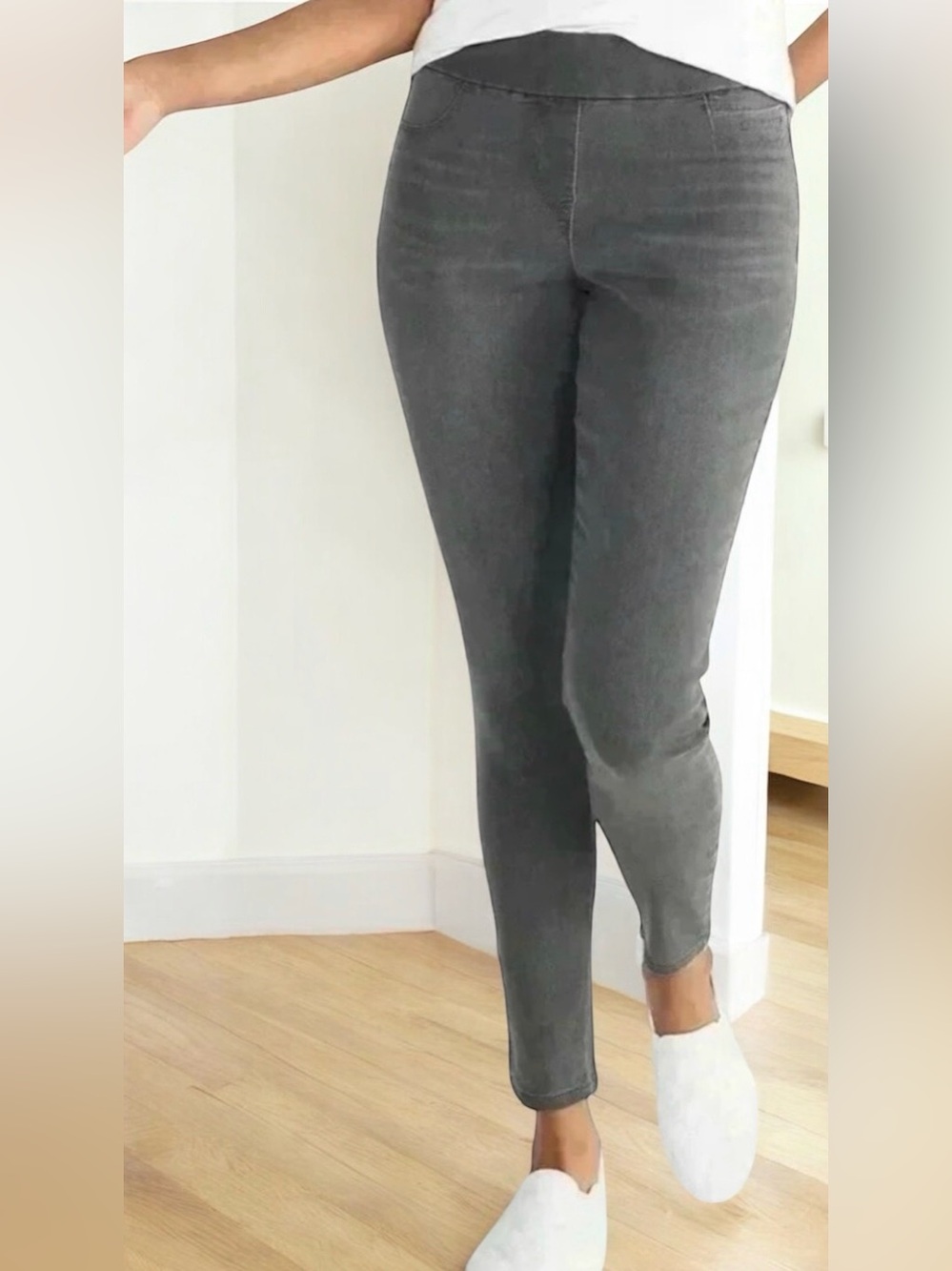 Nine West Super Skinny Grey Leggings Women’s Size 12